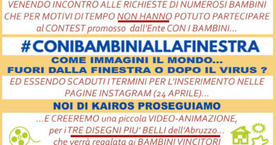 PROROGA KAIROS – INCENTIVO CONTEST #CONIBAMBINIALLAFINESTRA – 30 MAGGIO 2020 PROROGA KAIROS – INCENTIVO CONTEST #CONIBAMBINIALLAFINESTRA – 30 MAGGIO 2020